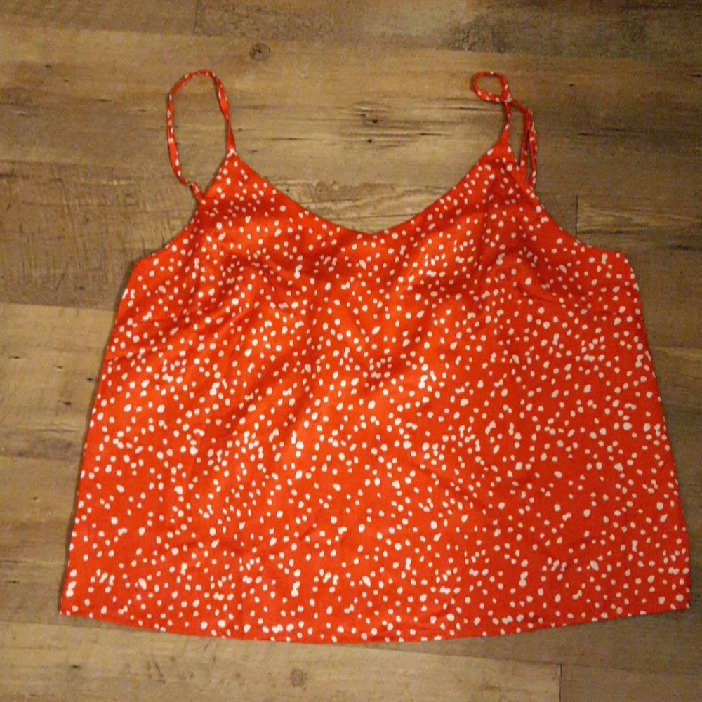 Red and White Satin Pajama Set